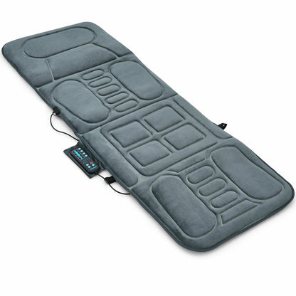 Foldable Massage Mat With Heat, 10 Vibration Motors, Gray Back Massager at Gallery Canada