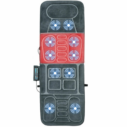 Foldable Massage Mat with Heat and 10 Vibration Motors, Gray Back Massager at Gallery Canada