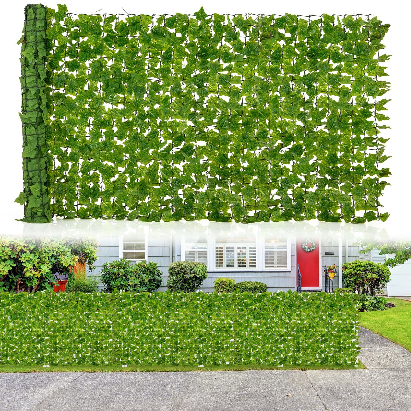 Artificial Ivy Privacy Fence, 120 x 40 Inch, Light Green Decorative Fencing & Flooring at Gallery Canada