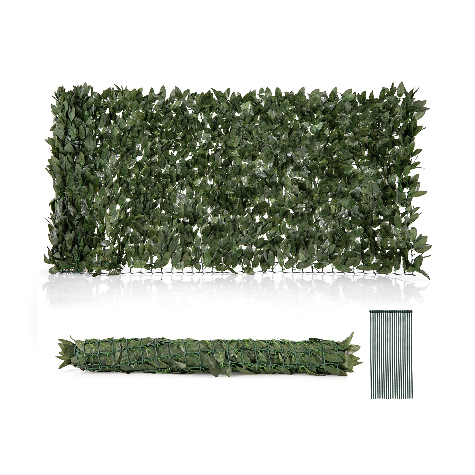 Artificial Lily Leaf Privacy Fence, Green Faux Plants Green at Gallery Canada