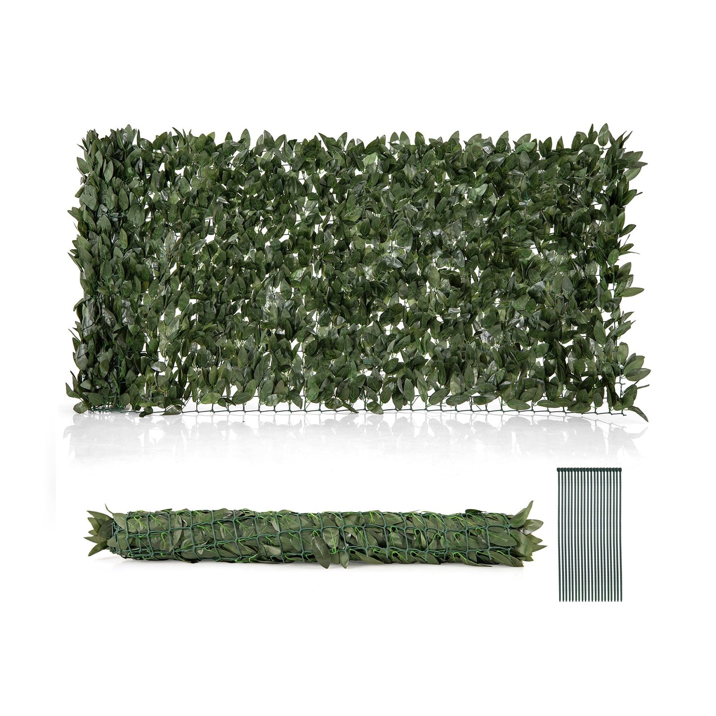 Artificial Lily Leaf Privacy Fence, Green Faux Plants Green at Gallery Canada