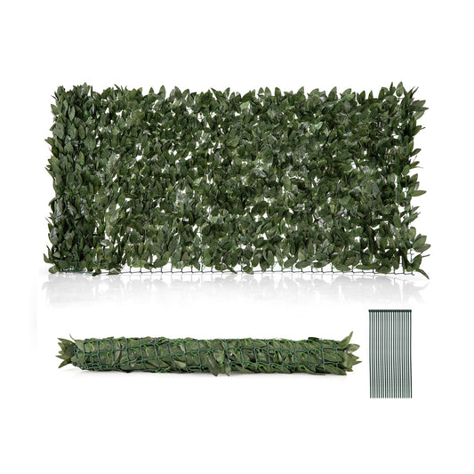 Artificial Lily Leaf Privacy Fence, Green