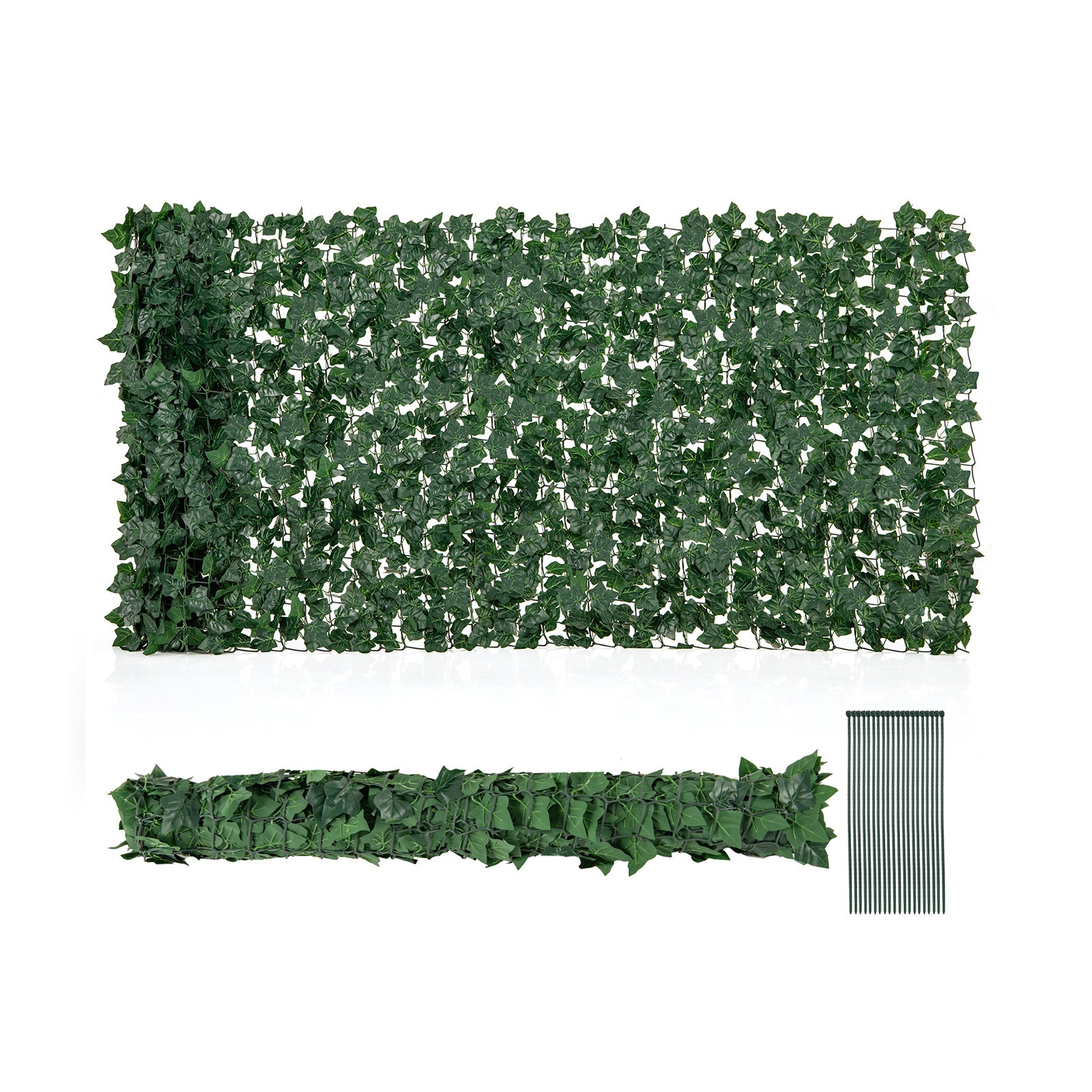 120 x 40 Inch Artificial Ivy Privacy Fence, Green Faux Plants Green at Gallery Canada