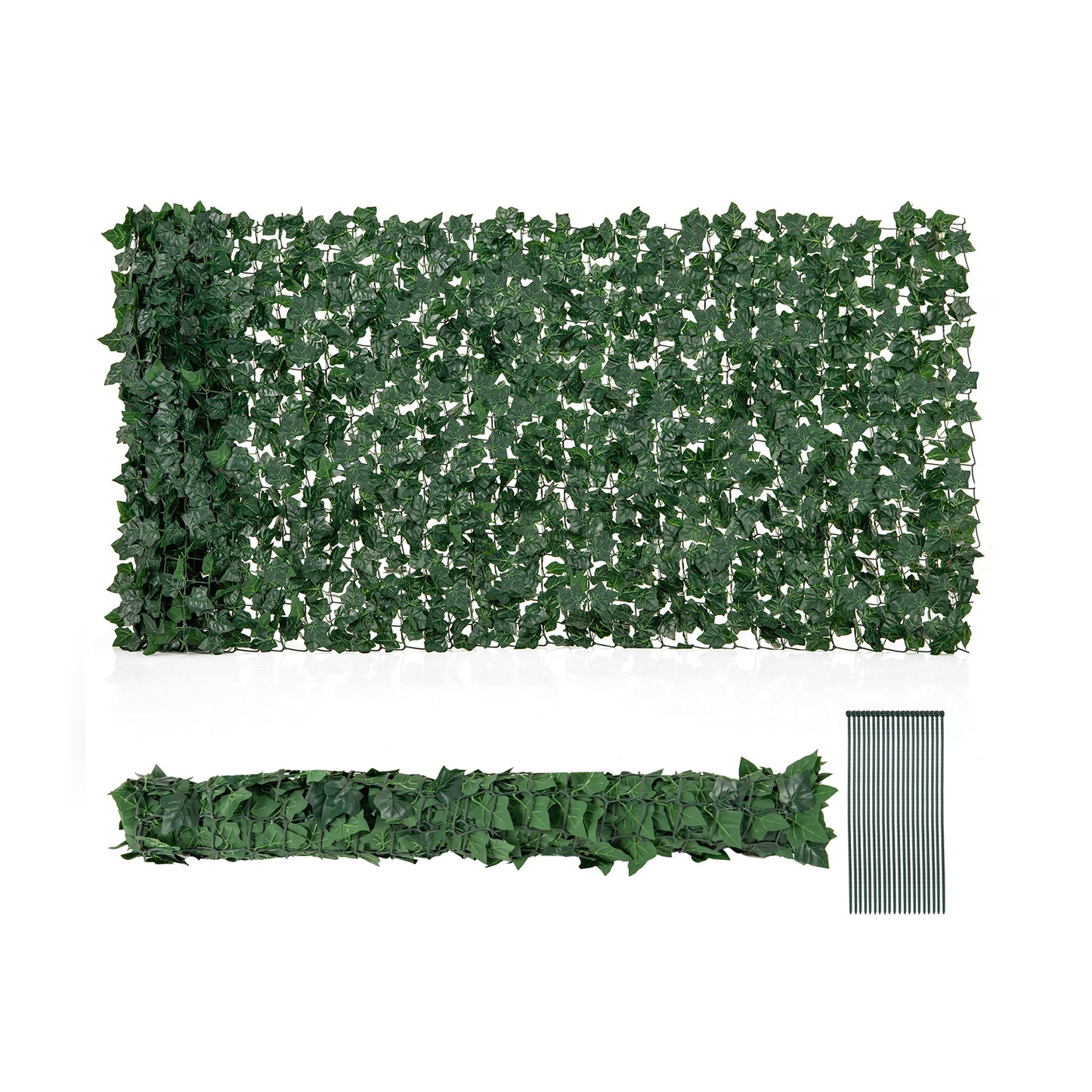 120 x 40 Inch Artificial Ivy Privacy Fence, Green Faux Plants Green at Gallery Canada