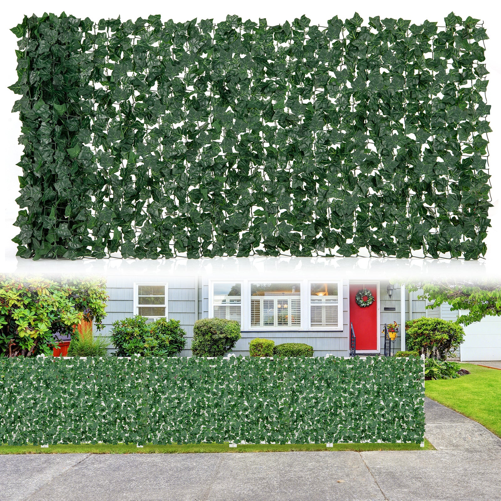 120 x 40 Inch Artificial Ivy Privacy Fence, Green Faux Plants at Gallery Canada