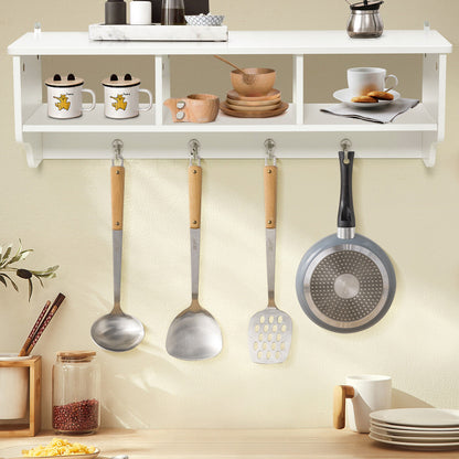Wall Mount Cubby Organizer Hooks Entryway Storage Shelf, White Coat Racks & Hall Trees at Gallery Canada