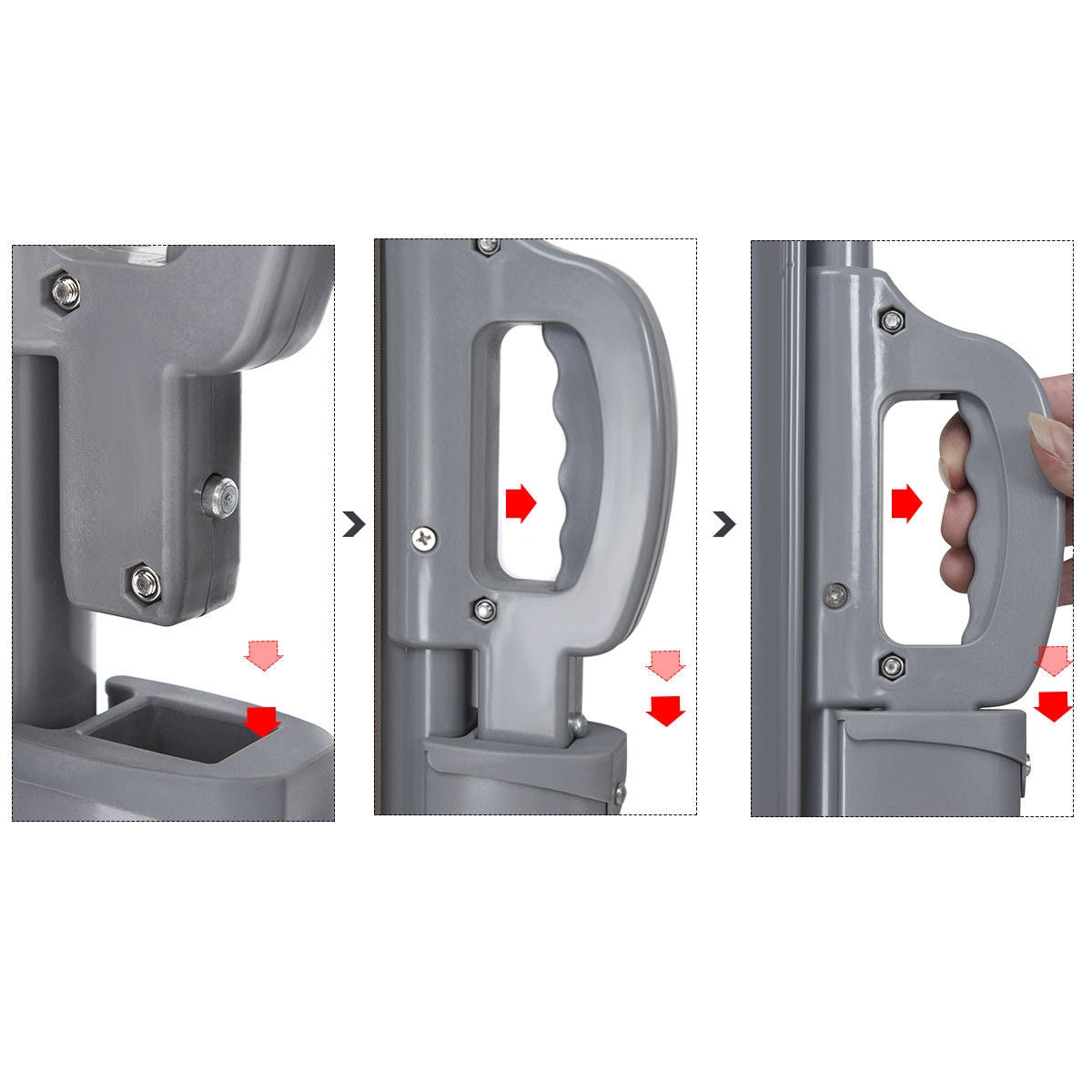 237 x 63 Inch Patio Retractable Double Folding Side Awning Screen Divider, Gray Outdoor Shades at Gallery Canada