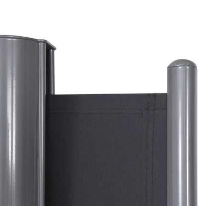 237 x 63 Inch Patio Retractable Double Folding Side Awning Screen Divider, Gray Outdoor Shades at Gallery Canada