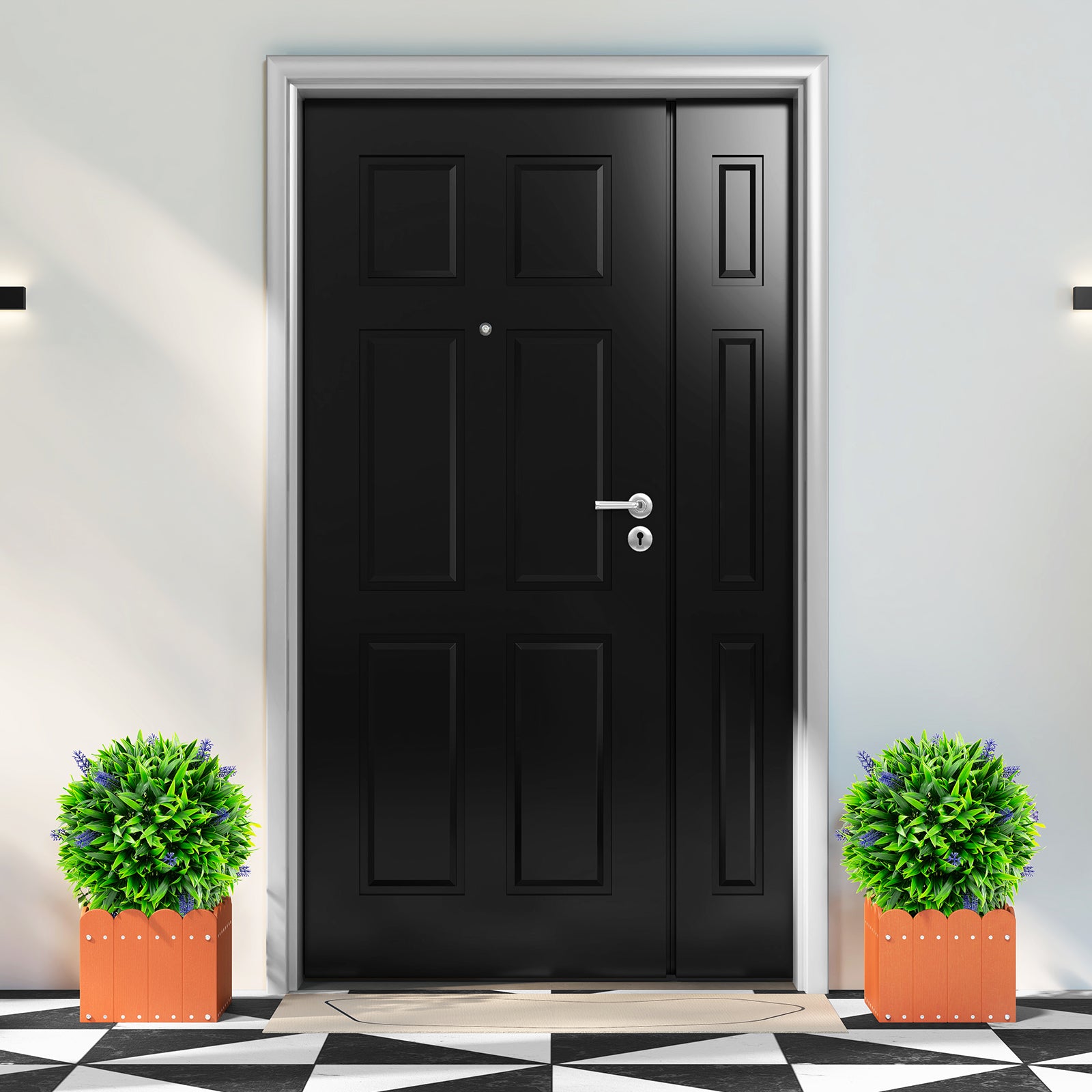 2 Pieces Artificial Lavender Topiary Balls with Flowers, Green Faux Plants at Gallery Canada