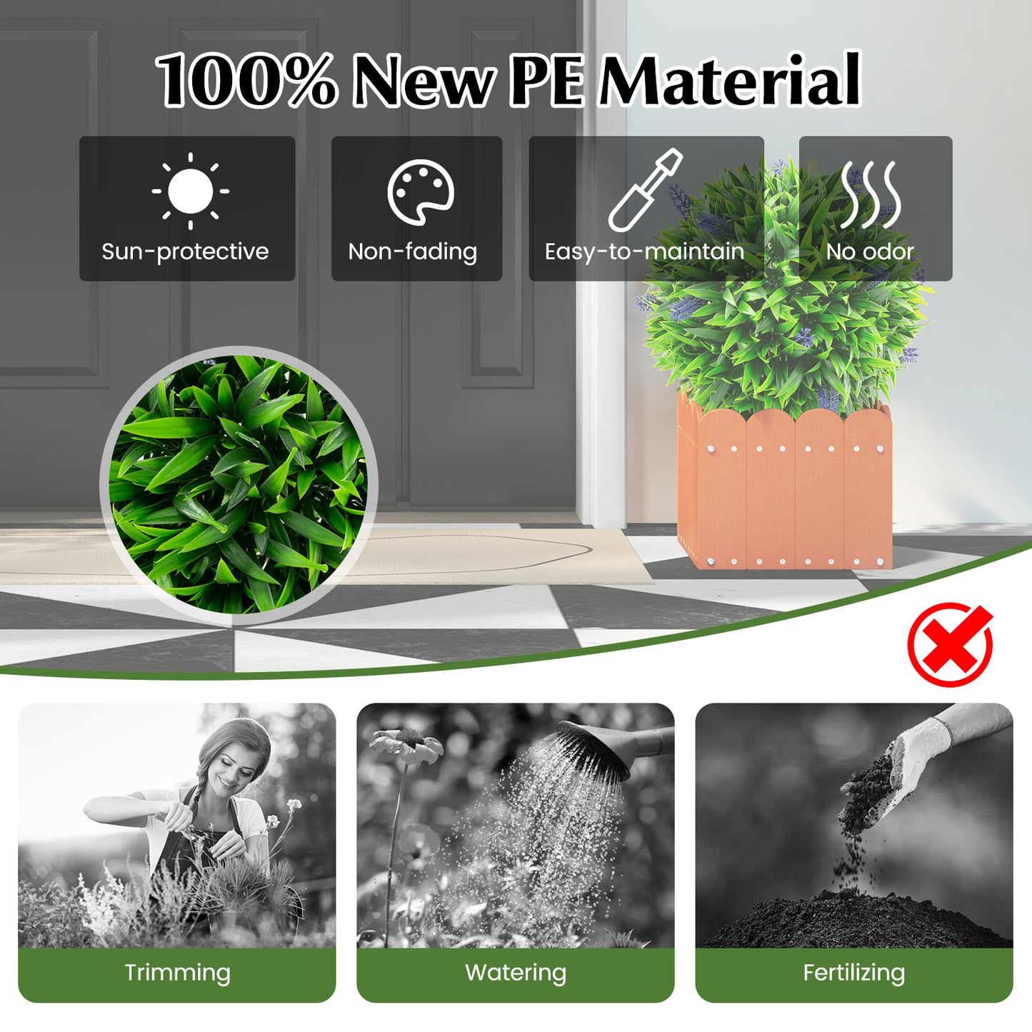 2 Pieces Artificial Lavender Topiary Balls with Flowers, Green Faux Plants at Gallery Canada