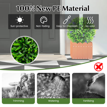 2 Pieces Artificial Lavender Topiary Balls with Flowers, Green Faux Plants at Gallery Canada