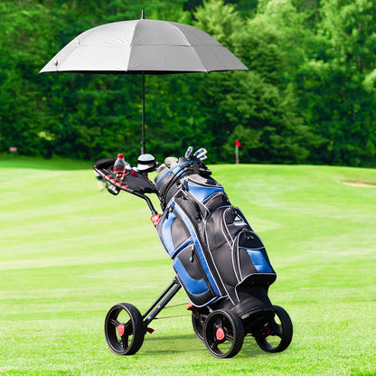 4 Wheel Folding Golf Pull Push Cart Trolley, Black Golf at Gallery Canada
