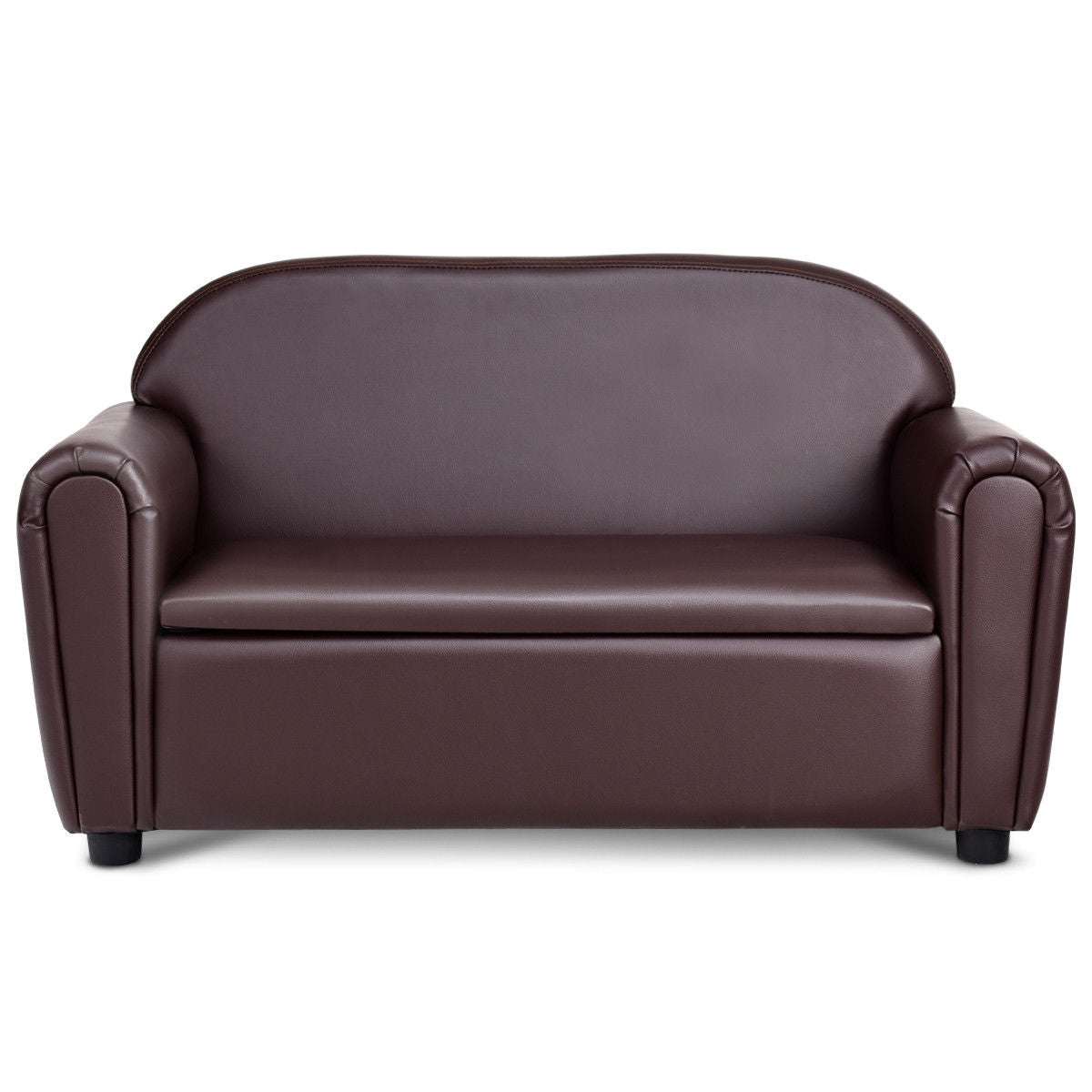 Kids Sofa Armrest Chair with Storage Function, Brown Kids Chairs & Seating at Gallery Canada