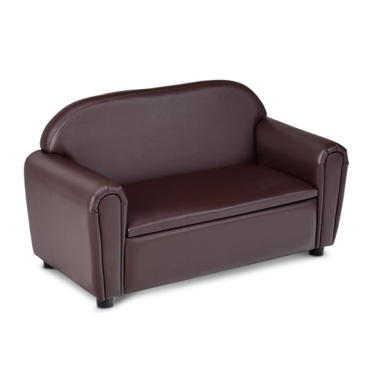 Kids Sofa Armrest Chair With Storage, Brown Kids Chairs & Seating Brown at Gallery Canada