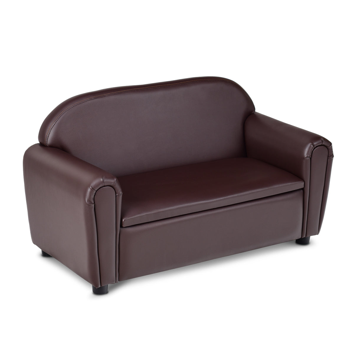 Kids Sofa Armrest Chair with Storage Function, Brown Kids Chairs & Seating Brown at Gallery Canada