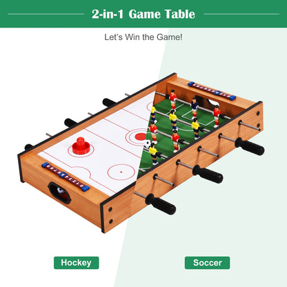 2 in 1 In/Outdoor Air Hockey Foosball Game Table, Brown Game Room at Gallery Canada
