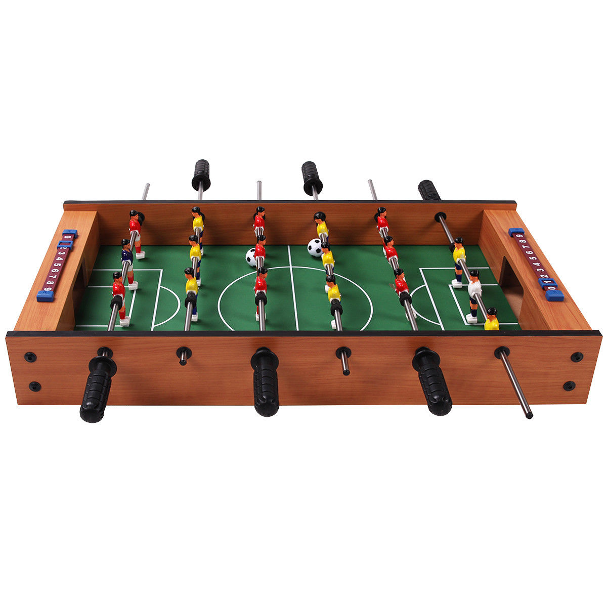 2 in 1 In/Outdoor Air Hockey Foosball Game Table, Brown Game Room at Gallery Canada