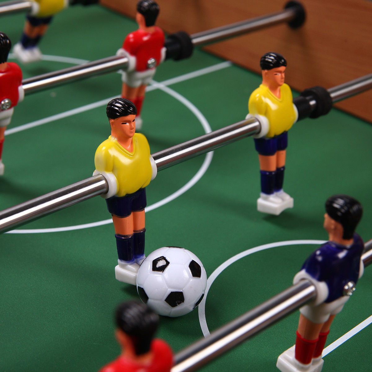 2 in 1 In/Outdoor Air Hockey Foosball Game Table, Brown Game Room at Gallery Canada