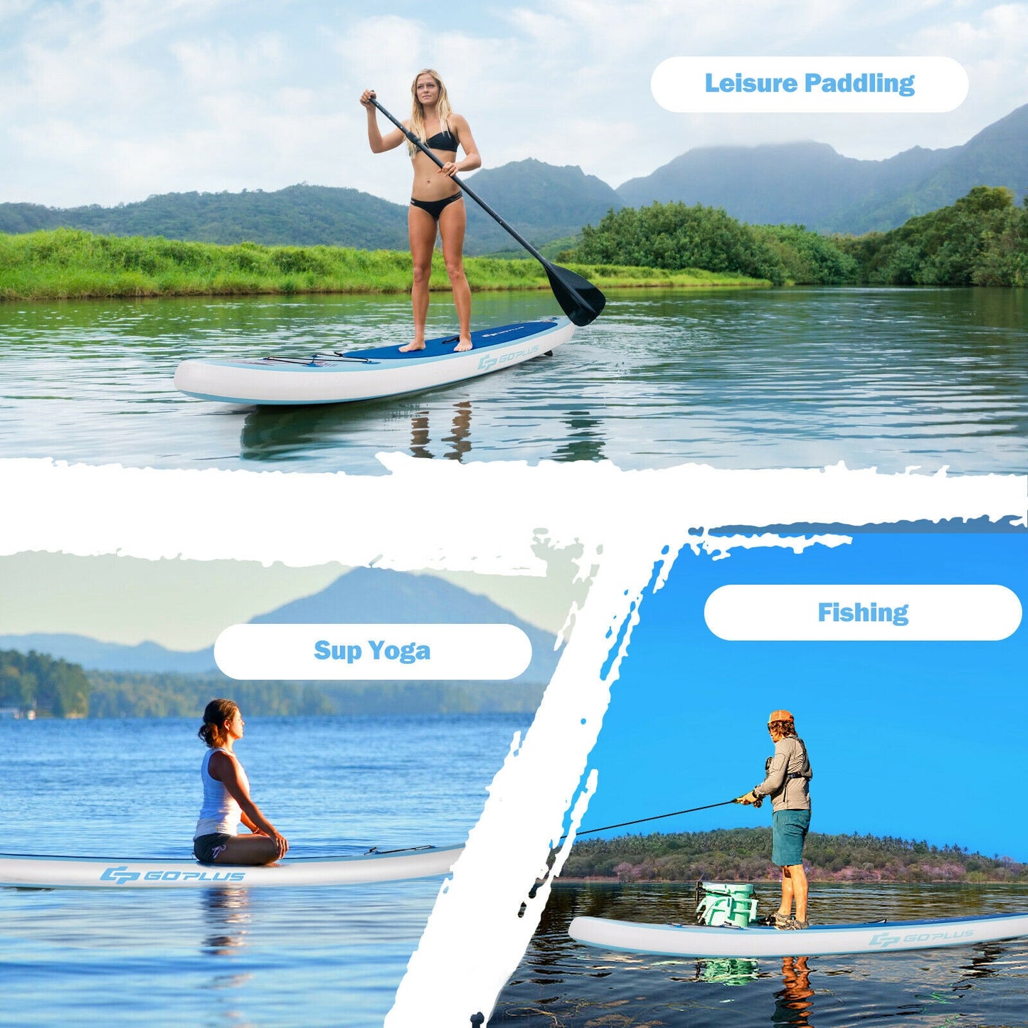 10 FT Inflatable Stand Up Paddle Board, Blue