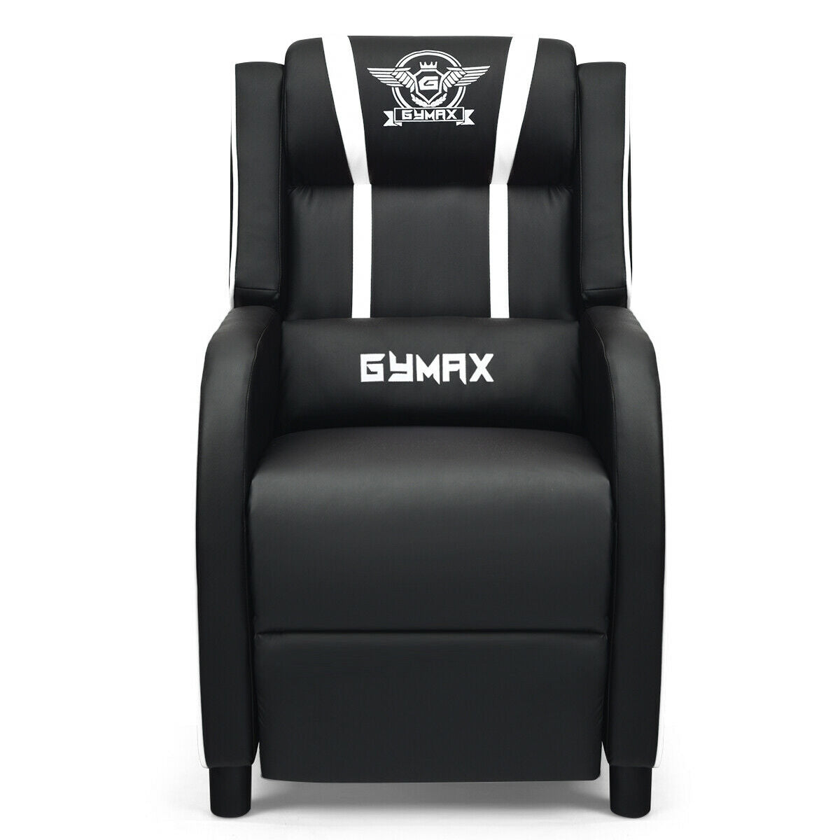 Massage Racing Gaming Single Recliner Chair, White Gaming Chairs at Gallery Canada