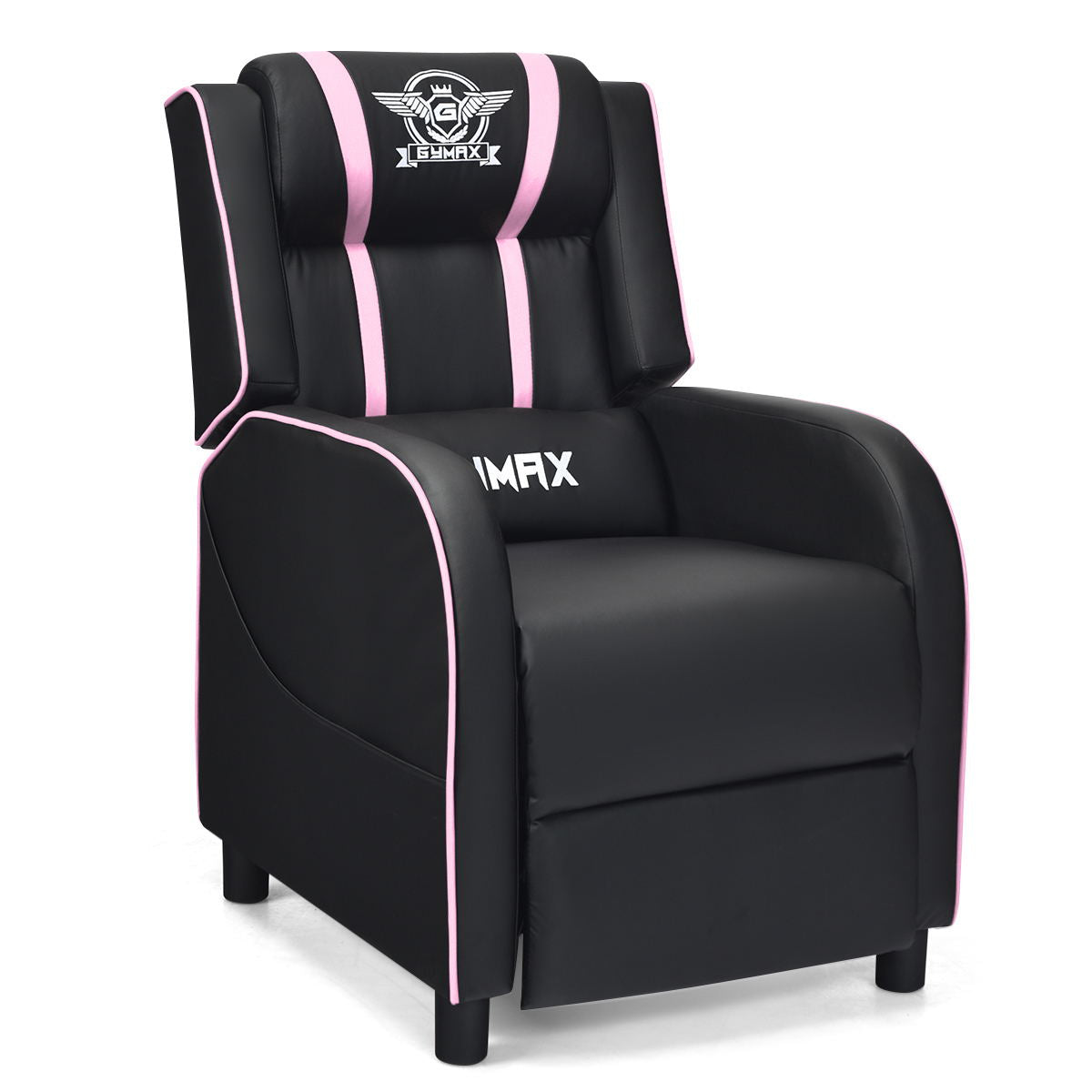 Massage Racing Gaming Single Recliner Chair, Pink Gaming Chairs Pink at Gallery Canada