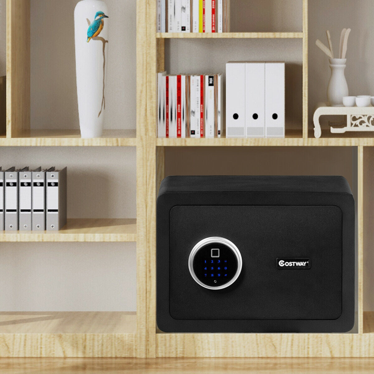 2-Layer Security Safe Deposit Box with Inner LED Light, Black Safe Box at Gallery Canada