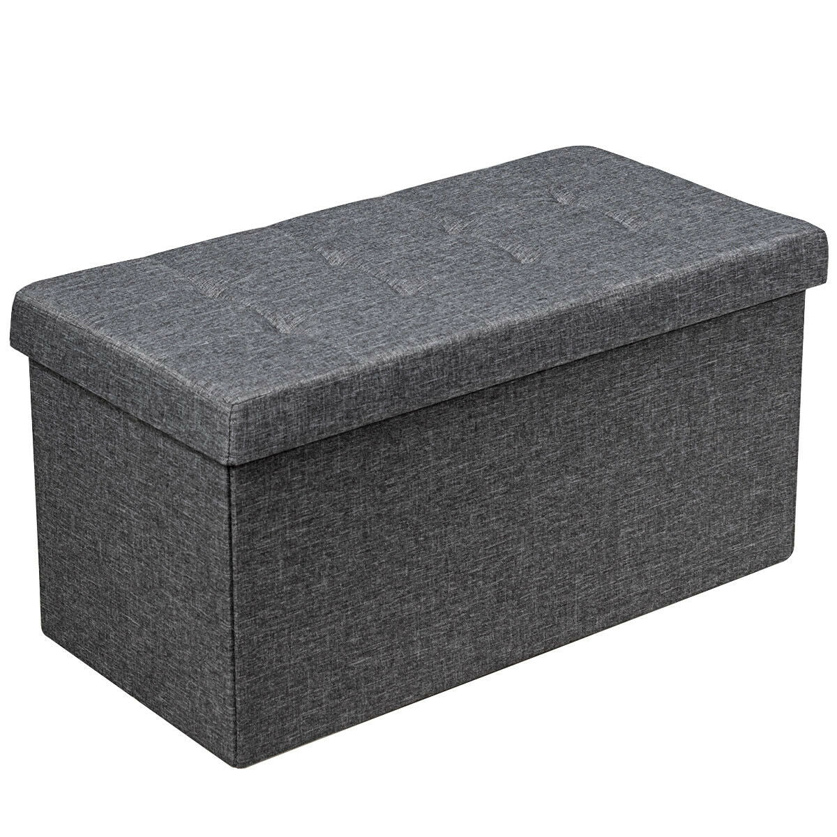 31.5 Inch Foldable Fabric Storage, Removable Bin, Dark Gray Shoe Racks & Storage Benches Dark Gray at Gallery Canada