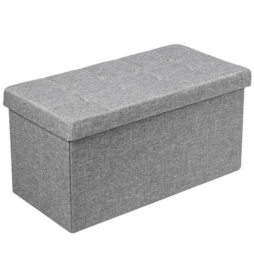 31.5 Inch Foldable Fabric Storage, Removable Bin, Light Gray