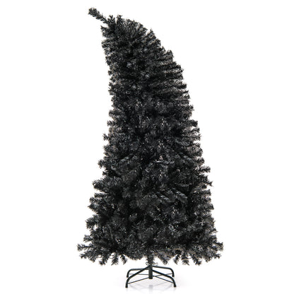 6/7 FT Artificial Christmas Tree with Bendable Top Section and Warm Light-6 FT, Black Christmas Tree at Gallery Canada