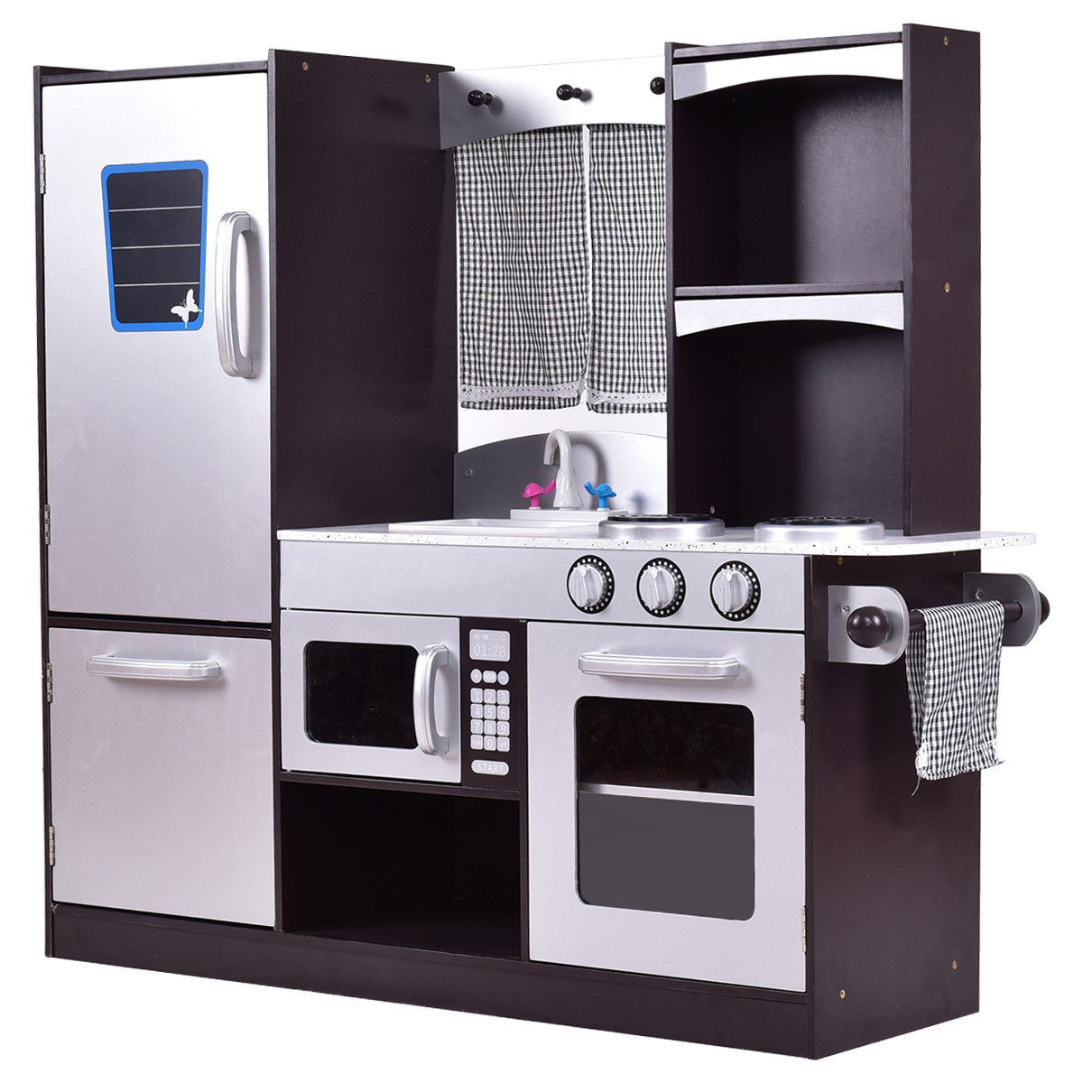 Kids Wooden Modern Kitchen Cooking Pretend Play Set, Coffee Play Kitchen Sets at Gallery Canada