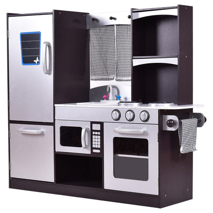 Kids Wooden Modern Kitchen Cooking Pretend Play Set, Coffee Play Kitchen Sets at Gallery Canada