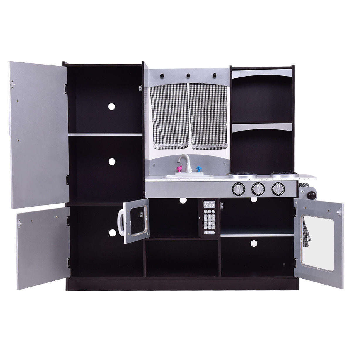 Kids Wooden Modern Kitchen Cooking Pretend Play Set, Coffee Play Kitchen Sets at Gallery Canada