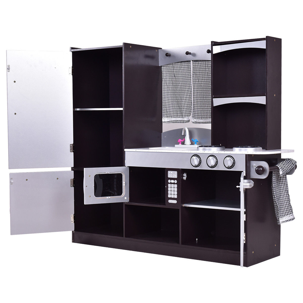 Kids Wooden Modern Kitchen Cooking Pretend Play Set, Coffee Play Kitchen Sets at Gallery Canada