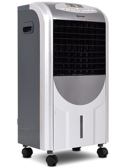 Portable Air Cooler Fan with Heater and Humidifier Function, Gray Air Coolers at Gallery Canada