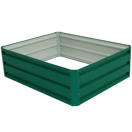 40 Inch x 32 Inch Patio Raised Garden Bed for Vegetable Flower Planting, Dark Green