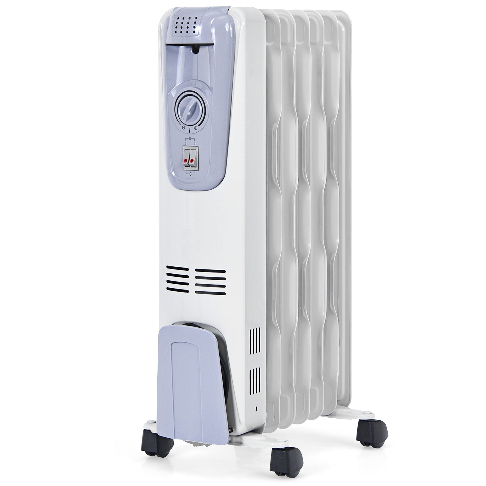 1500W Oil Filled Radiator with Thermostat and 4 Bottom Wheels, White Space Heaters at Gallery Canada