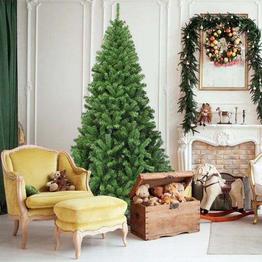Premium Hinged PVC Artificial Christmas Tree, 7.5 ft, Green Christmas Tree Green at Gallery Canada