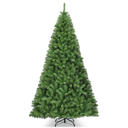 Premium Artificial Hinged PVC Christmas Tree with Metal Stand-9 ft, Green