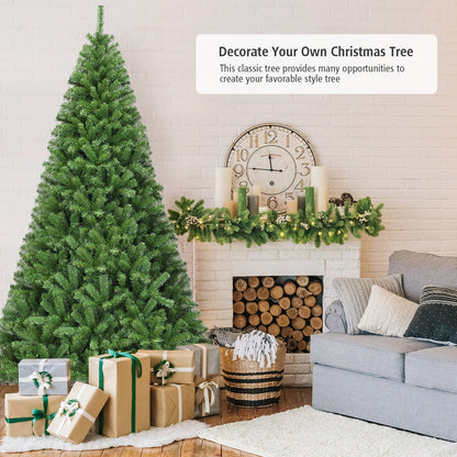 Premium Artificial Hinged PVC Christmas Tree with Metal Stand-9 ft, Green Christmas Tree at Gallery Canada