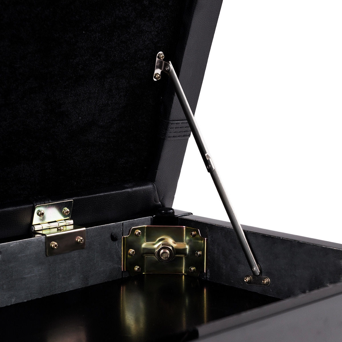 Solid Wood PU Leather Piano Double Duet Keyboard Bench, Black Pianos & Keyboards at Gallery Canada