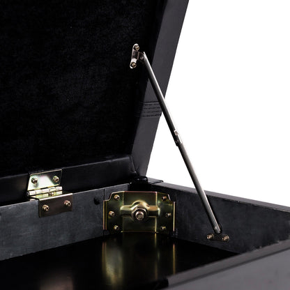 Solid Wood PU Leather Piano Double Duet Keyboard Bench, Black Pianos & Keyboards at Gallery Canada