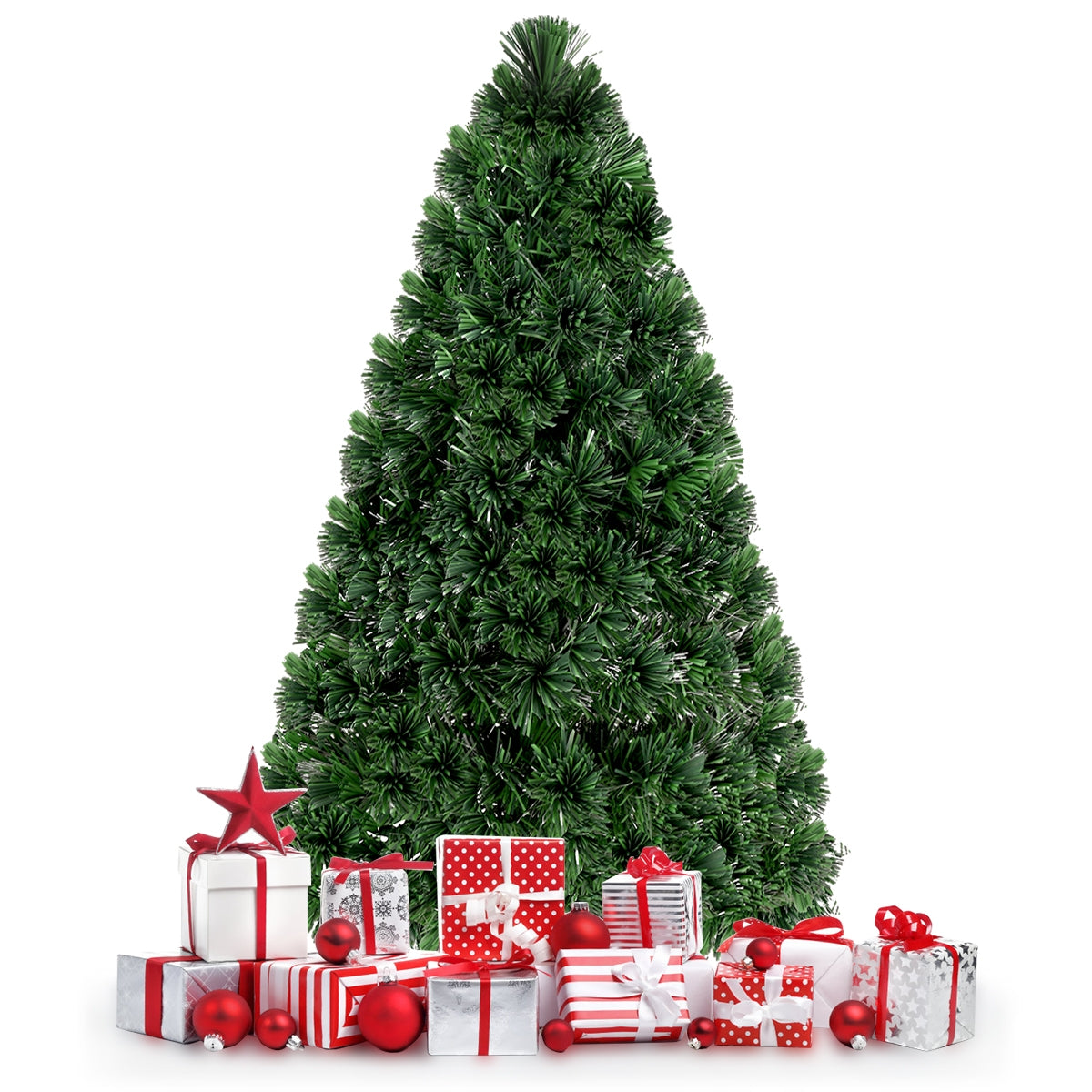 Artificial Pre-Lit Fiber Optic PVC Christmas Tree-5 ft, Green Christmas Tree at Gallery Canada