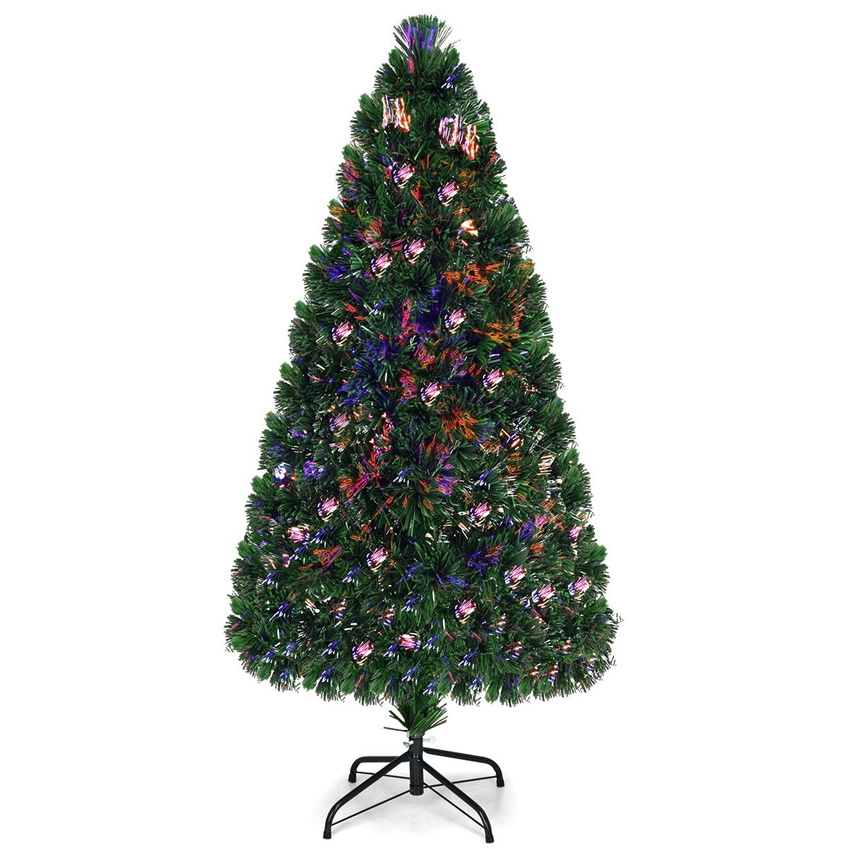 Artificial Pre-Lit Fiber Optic PVC Christmas Tree-5 ft, Green Christmas Tree at Gallery Canada