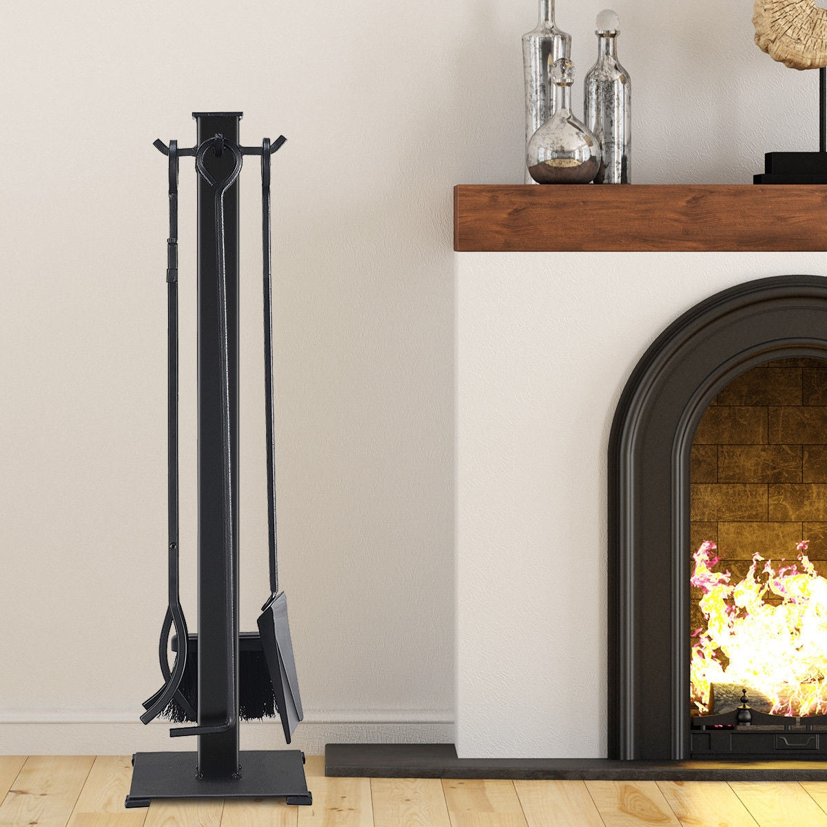 5 Pieces Fireplace Iron Fire Place Tool Set , Black Fireplace Tools at Gallery Canada