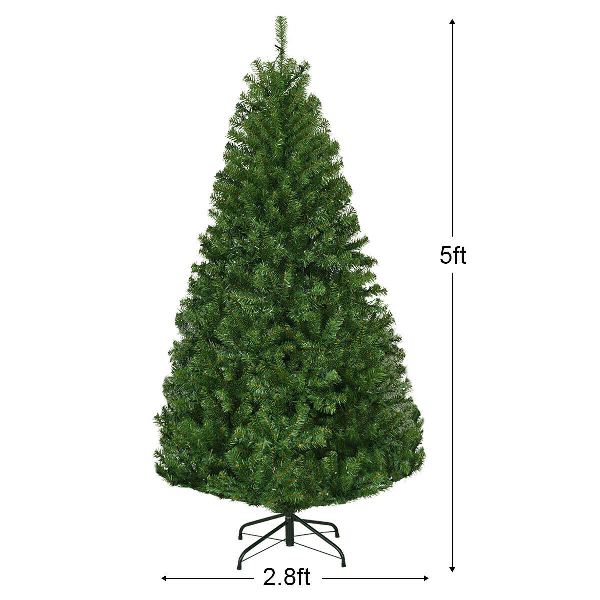 Artificial Hinged Christmas Tree, 5 ft, Green Christmas Tree at Gallery Canada