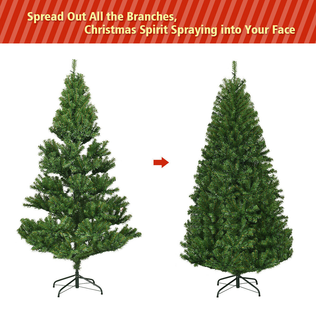 Artificial Hinged Christmas Tree, 5 ft, Green Christmas Tree at Gallery Canada