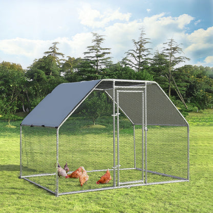 9.5 x 6.5 Feet Large Walk In Chicken Run Cage, Silver Chicken Coops at Gallery Canada