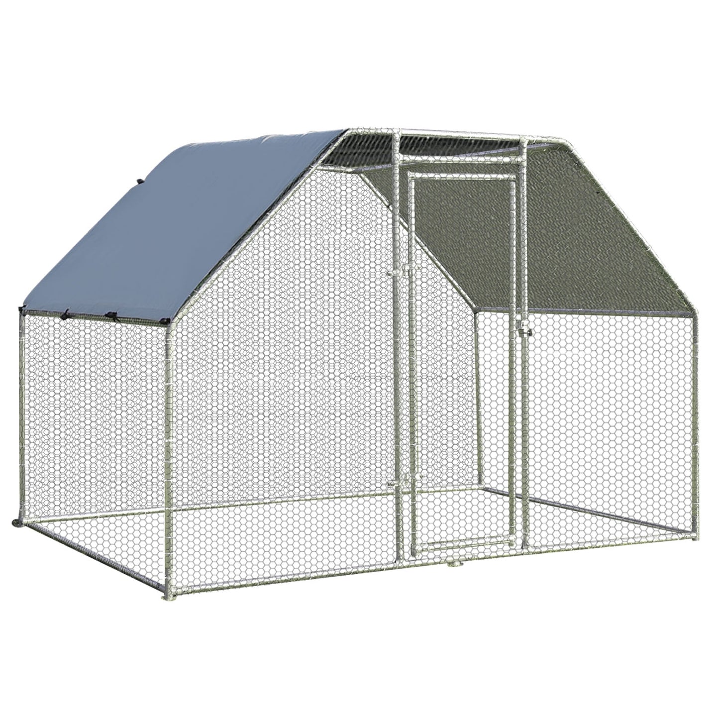 9.5 x 6.5 Feet Large Walk In Chicken Run Cage, Silver Chicken Coops Silver at Gallery Canada