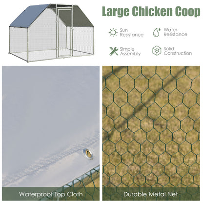 9.5 x 6.5 Feet Large Walk In Chicken Run Cage, Silver Chicken Coops at Gallery Canada