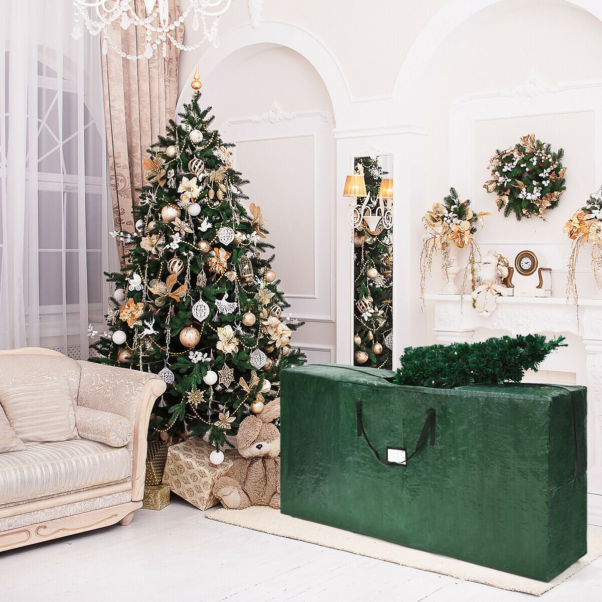 Christmas Tree PE Storage Bag for 9 Feet Artificial Tree, Green Christmas at Gallery Canada